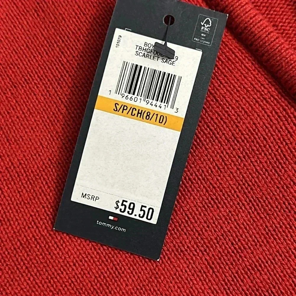 Tommy Hilfiger Red Boys Sweater - Picture 8 of 8